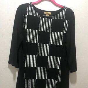 B-W plaid tunic